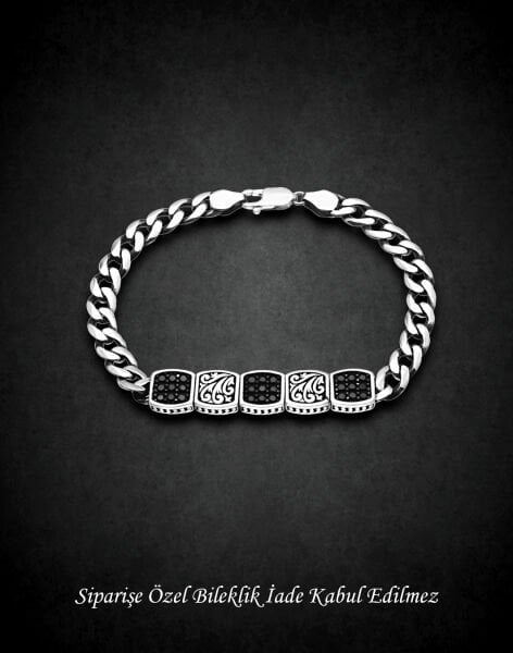 Gurmet Zincir Küp Tasarımı Erkek Bilekliği
