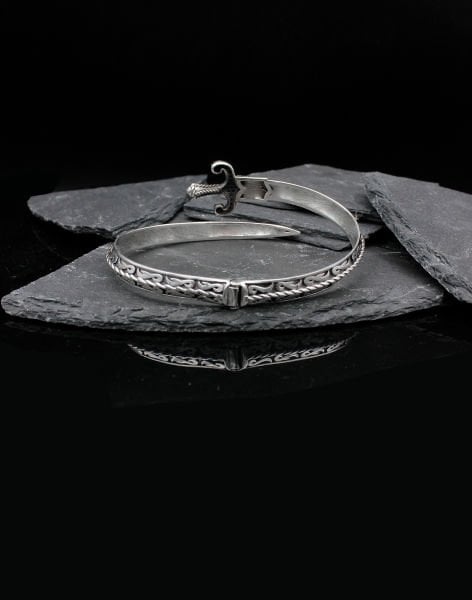 Kılıç Tasarımı Gümüş Erkek Bilekliği