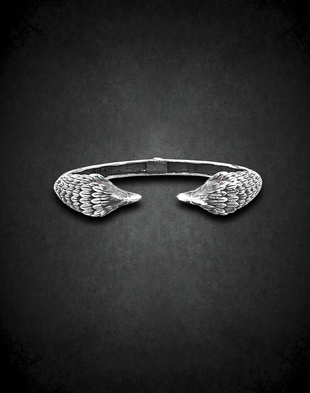 Çift Başlı Şahin Gümüş Erkek Bilekliği