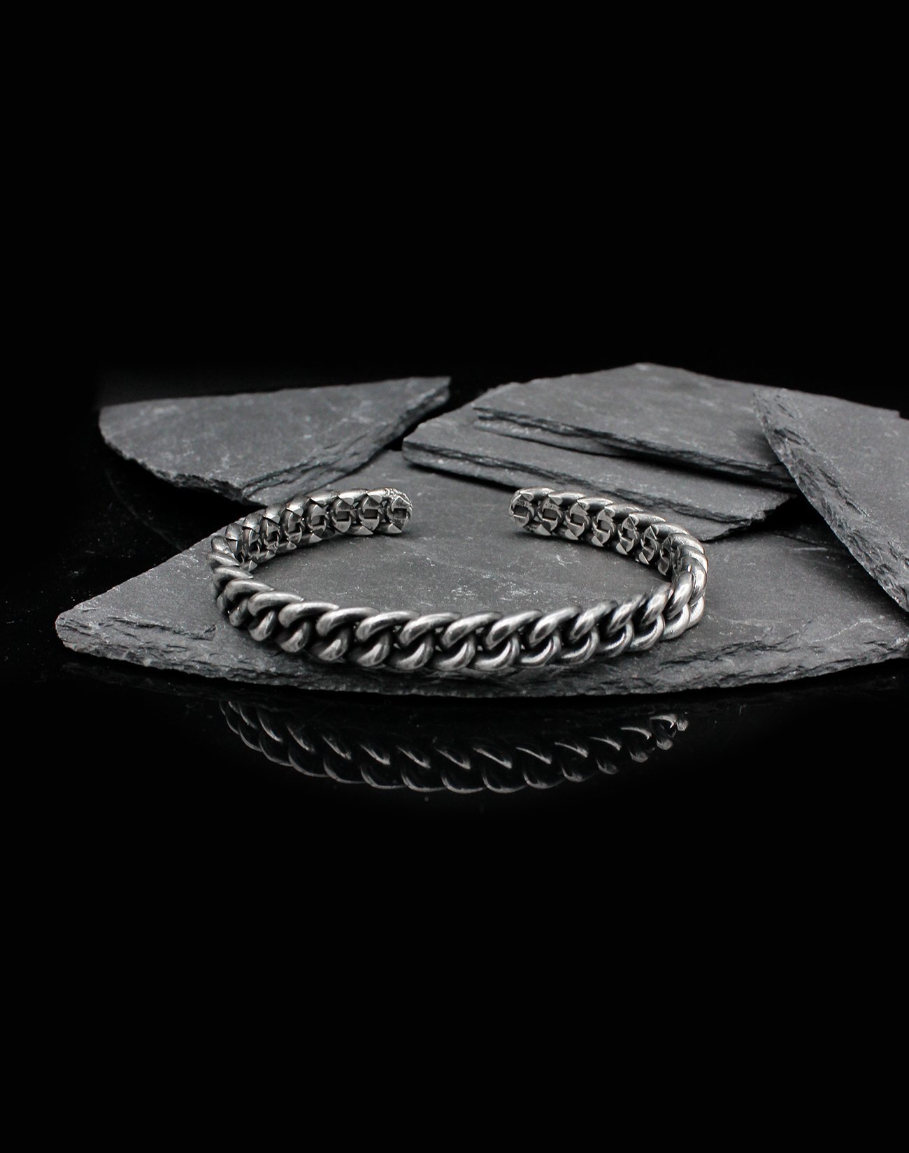 Yaylı Özel Tasarım Gümüş Gurmet Erkek Bilekliği