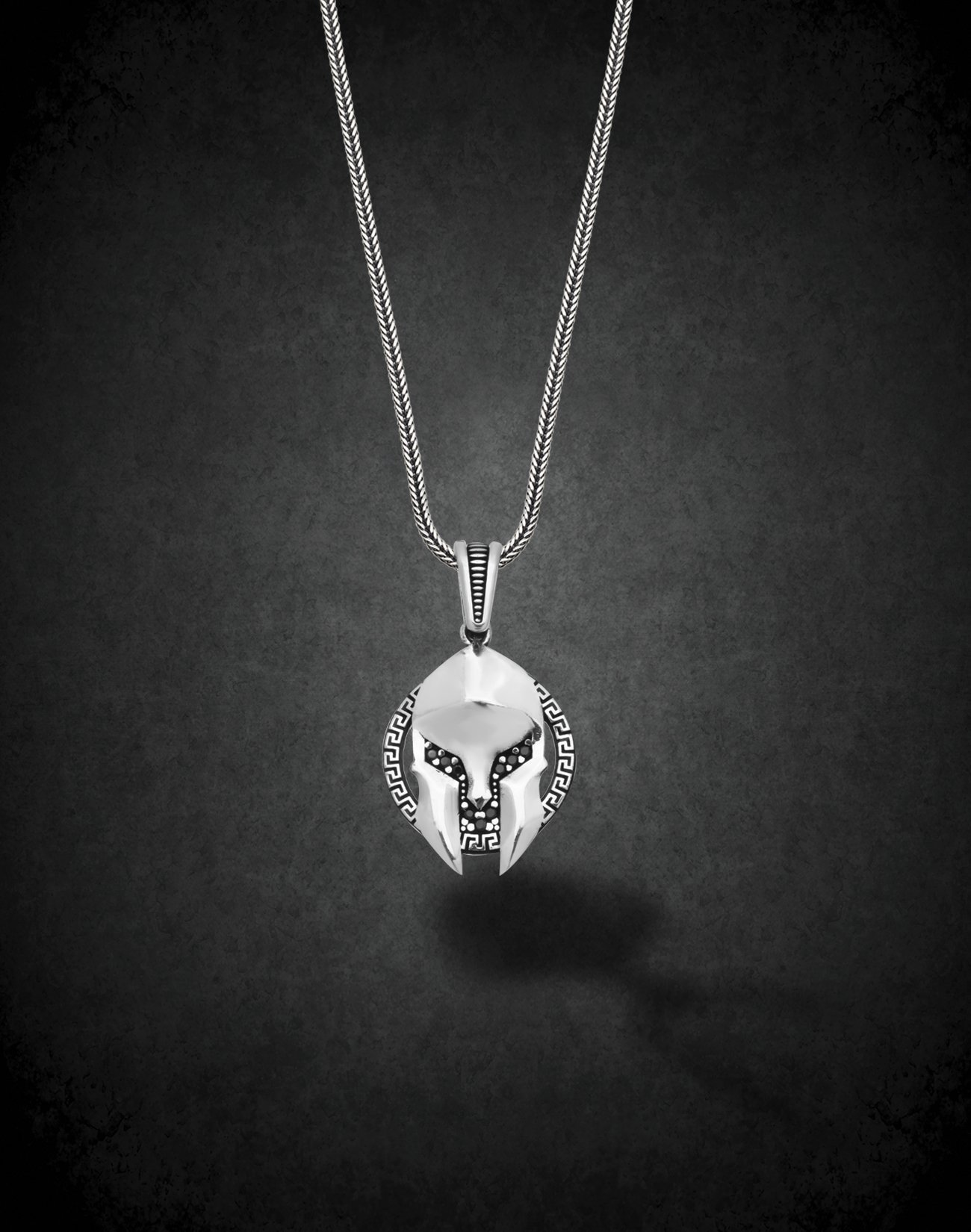 Miğfer Gümüş Erkek Kolye