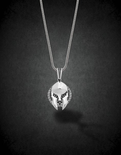 Miğfer Gümüş Erkek Kolye