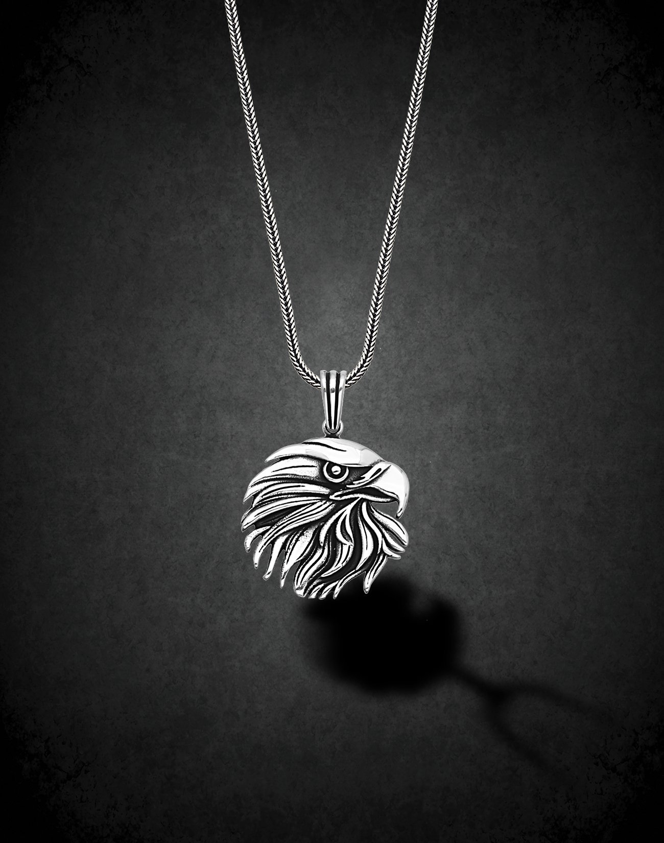 Kartal Figürü Gümüş Erkek Kolye
