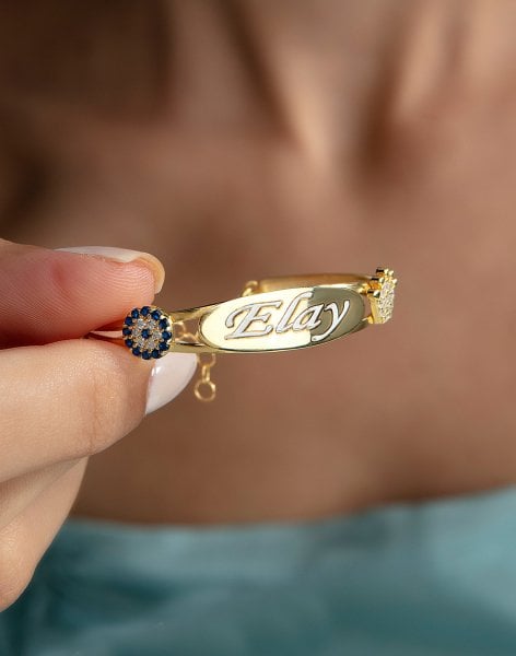 Kişiye Özel Nazarlı Çocuk Bilekliği