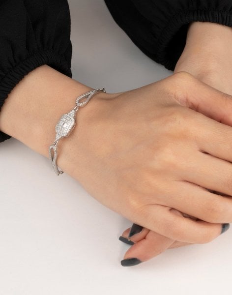 Baget Taşlı Doc Gümüş Bileklik