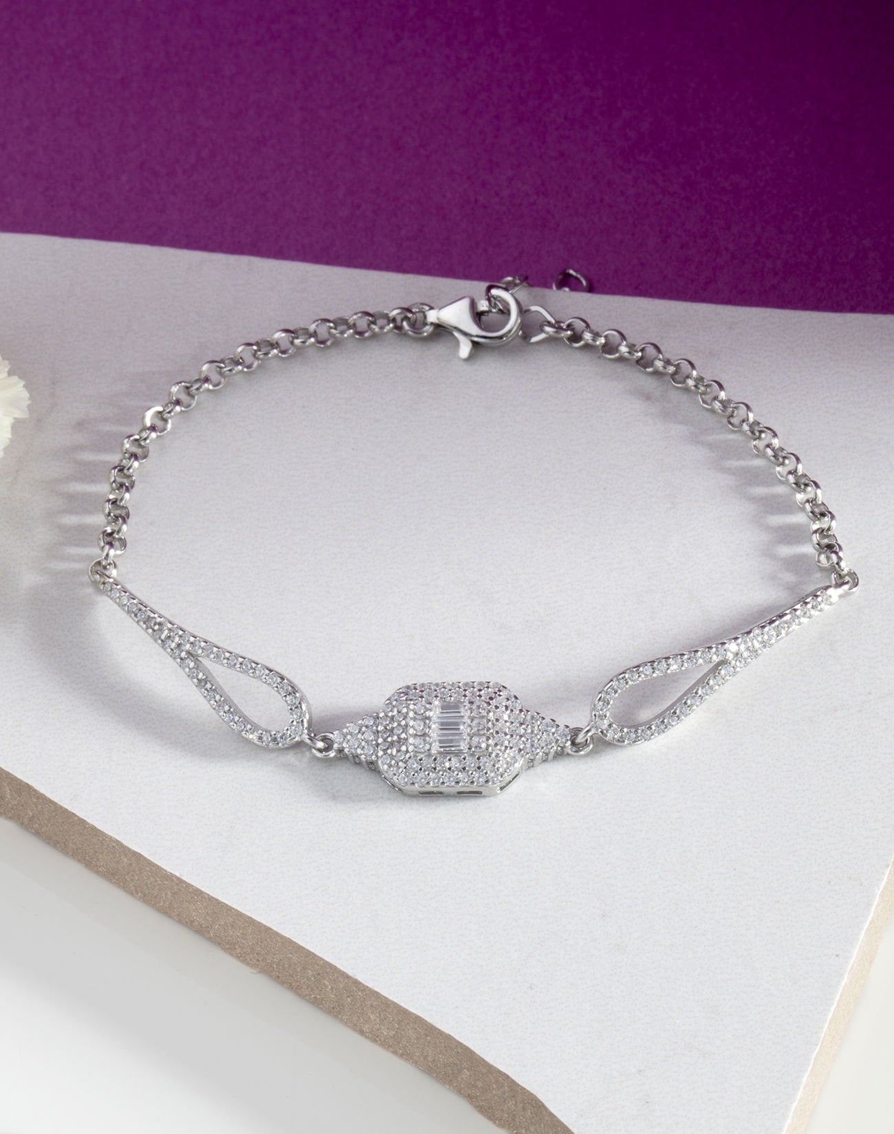 Baget Taşlı Doc Gümüş Bileklik