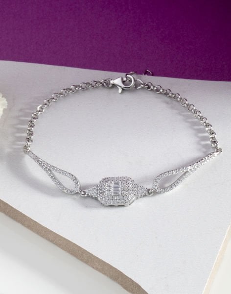 Baget Taşlı Doc Gümüş Bileklik