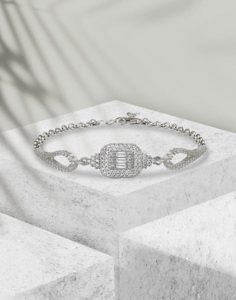 Baget Taşlı Doc Gümüş Bileklik