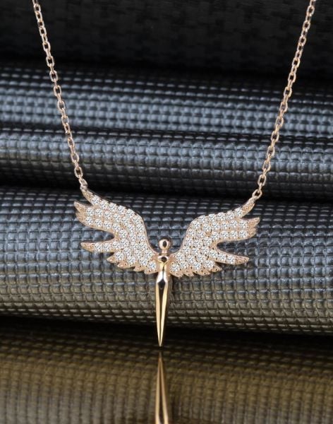 925 Ayar Gümüş Şans Meleği Gümüş Kolye