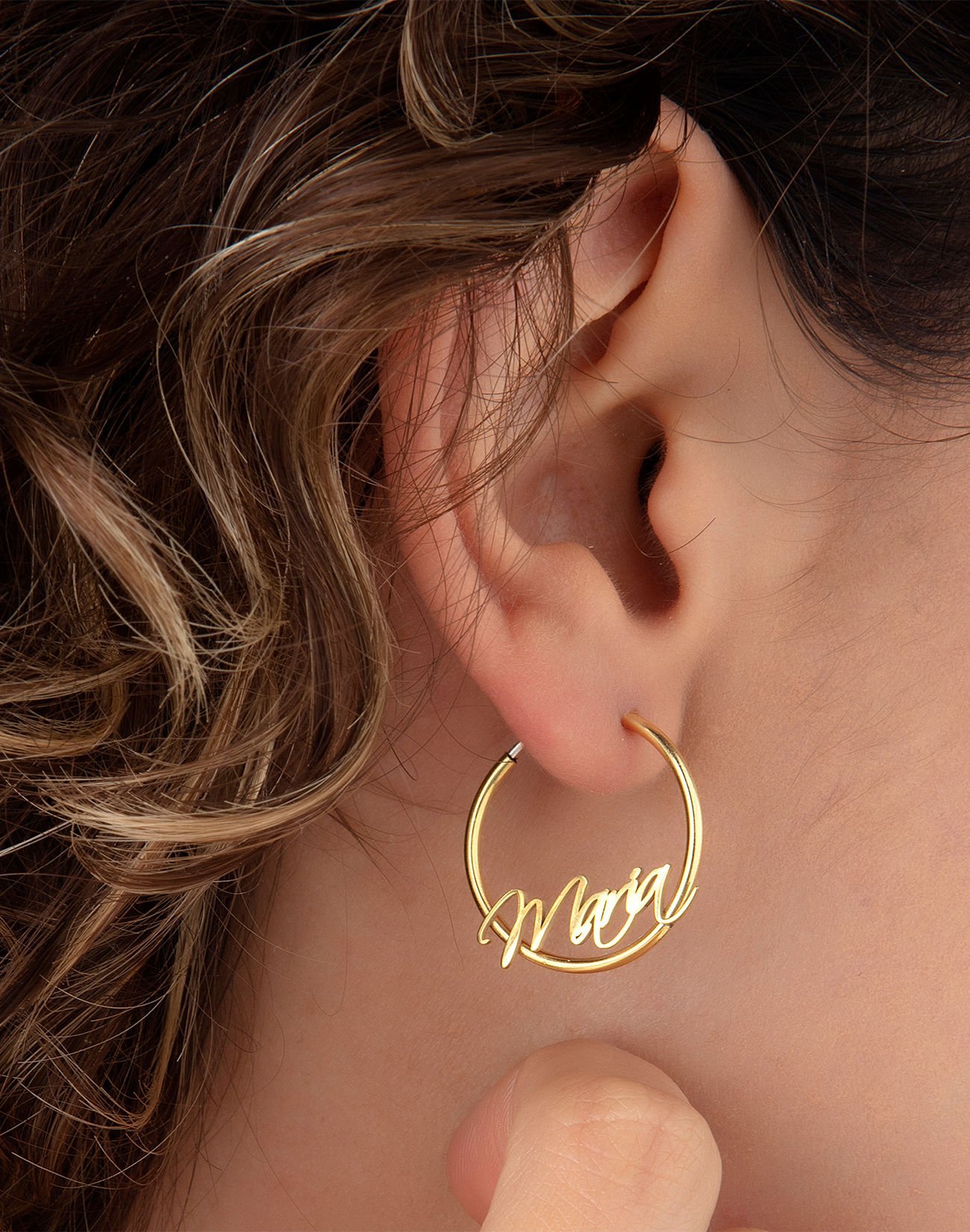 Kişiselleştirilebilir İsimli Halka Küpe