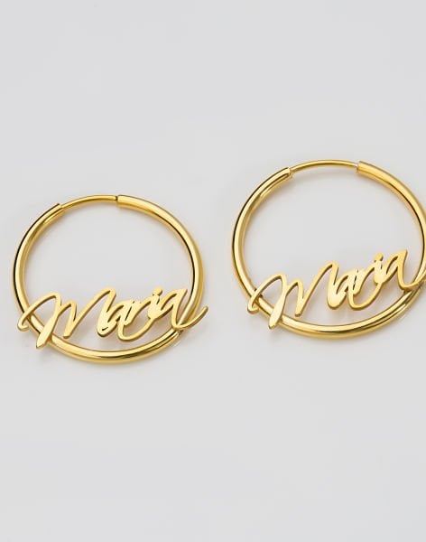 Kişiselleştirilebilir İsimli Halka Küpe