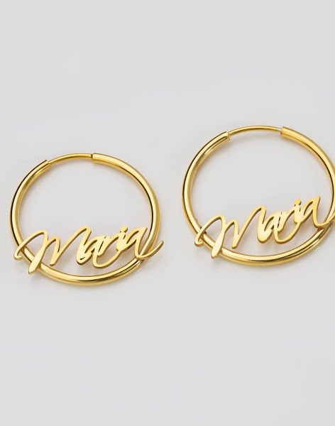 Kişiselleştirilebilir İsimli Halka Küpe