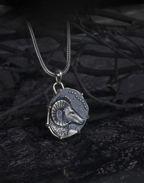 Koç Burcu Gümüş Kolye