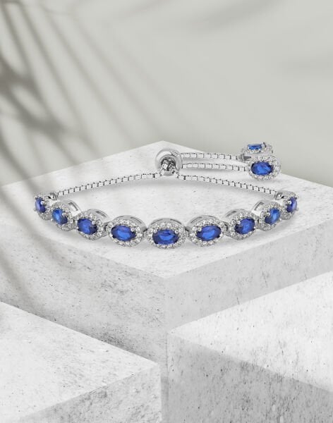 Oval Asansörlü Gümüş Bileklik