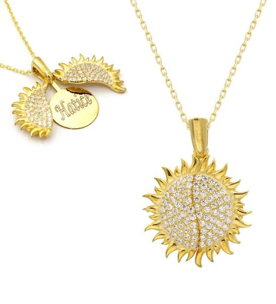 Aşkımın Güneşi İsimli Gümüş Kolye