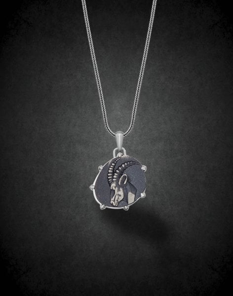 Oğlak Burcu Gümüş Kolye