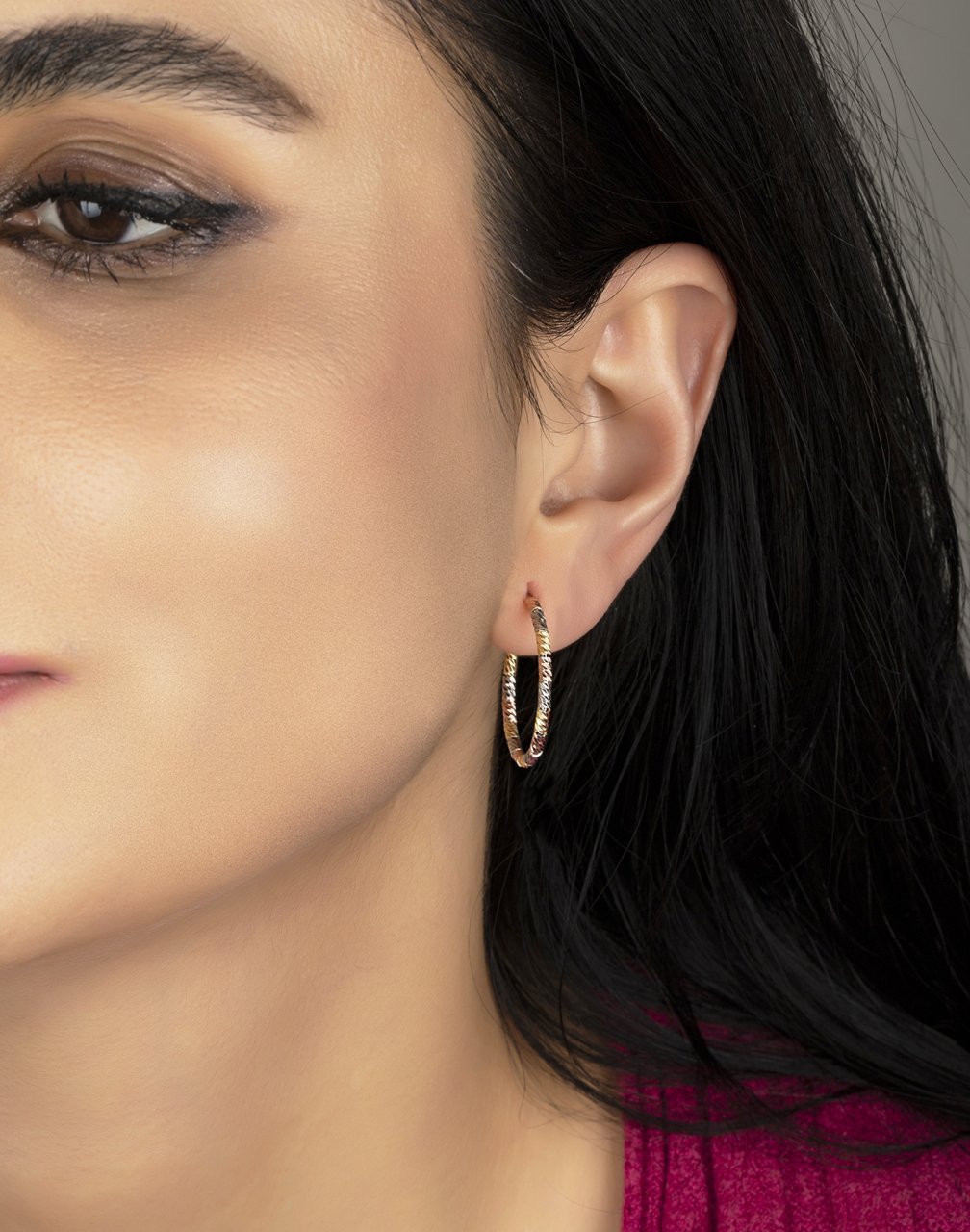 925 Ayar Gümüş Dorika Halkalı Küpe