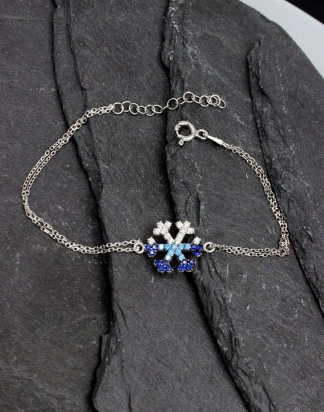 925 Ayar Gümüş Kar Tanesi Bileklik