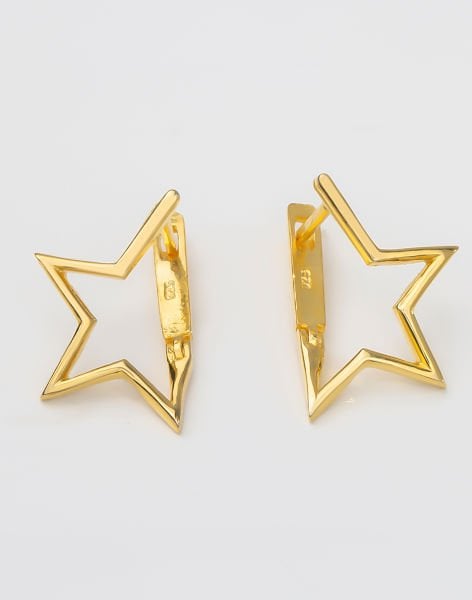 925 Ayar Gümüş Star Küpe