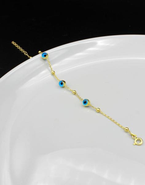 Cam Gözlü Dorikalı Gümüş Bileklik