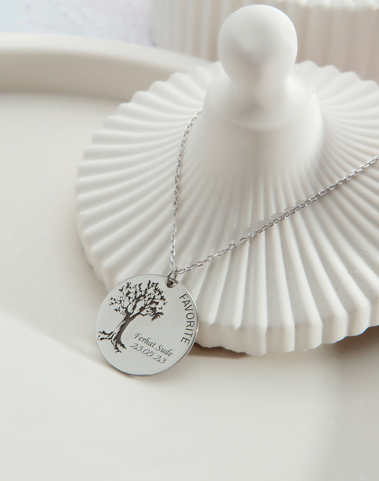 925 Ayar Gümüş Kişiye Özel Dilek Ağacı Kolye