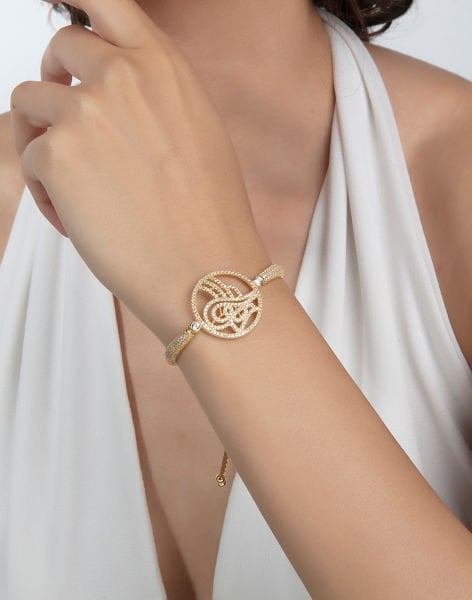 925 Ayar Gümüş Asansörlü Tuğra Bileklik