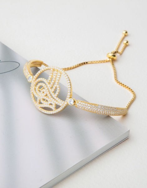 925 Ayar Gümüş Asansörlü Tuğra Bileklik