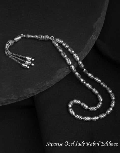 925 Ayar Füzyon Kapsül Modeli Gümüş Tesbih