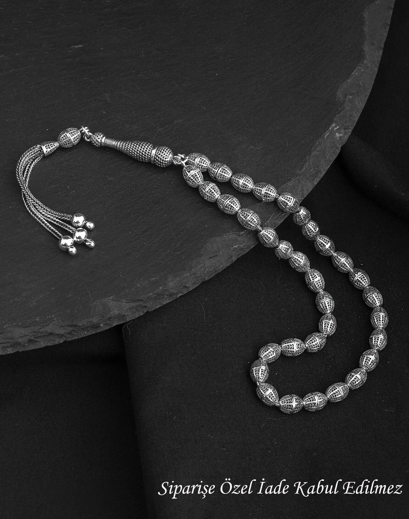 925 Ayar Füzyon Kafes Gümüş Tesbih