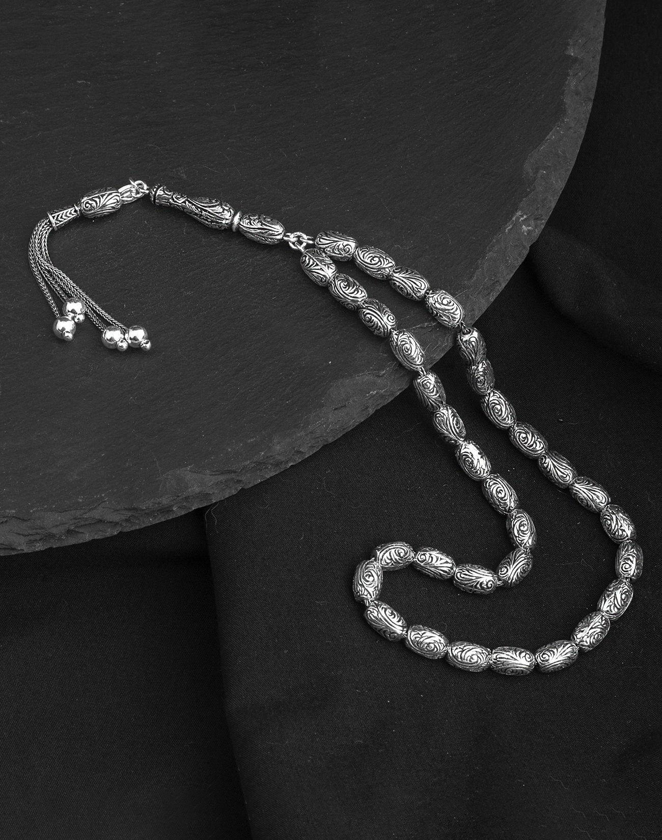 925 Ayar Hiçlik Ateşi Gümüş Tesbih