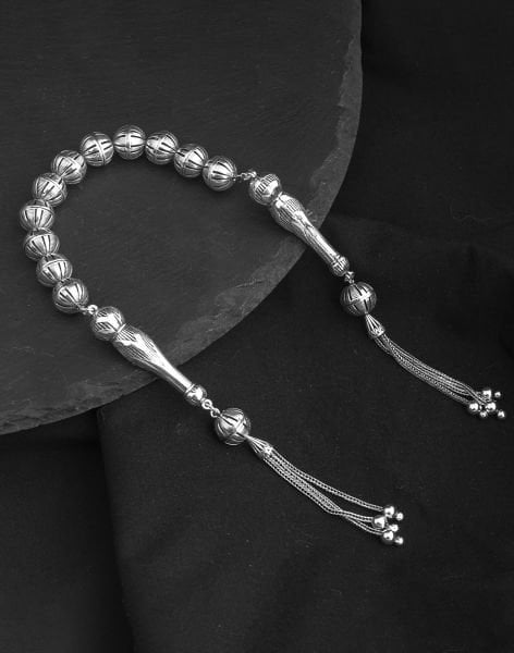 925 Ayar Küre Modeli Zaza Gümüş Tesbih