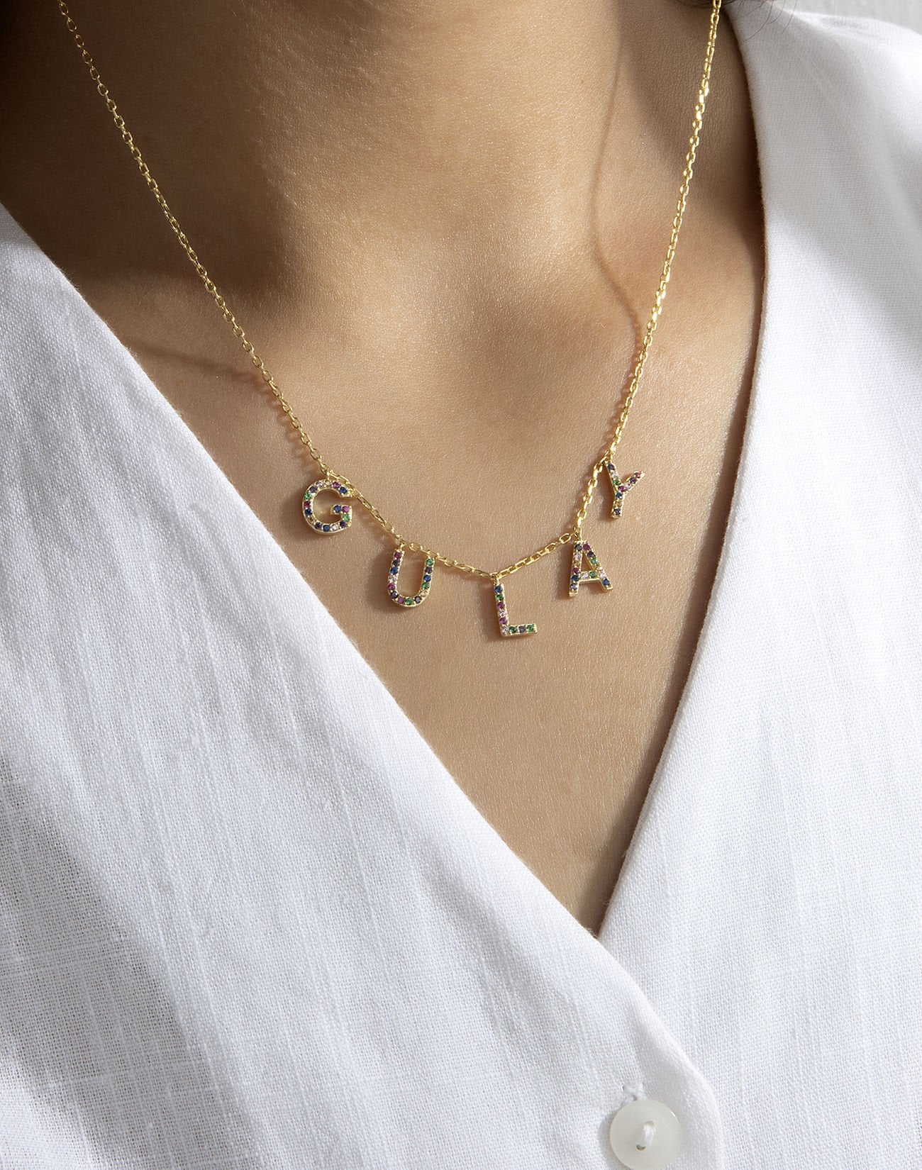 Kişiselleştirilebilir İsimli Gümüş Kolye MİX - 6 Harf