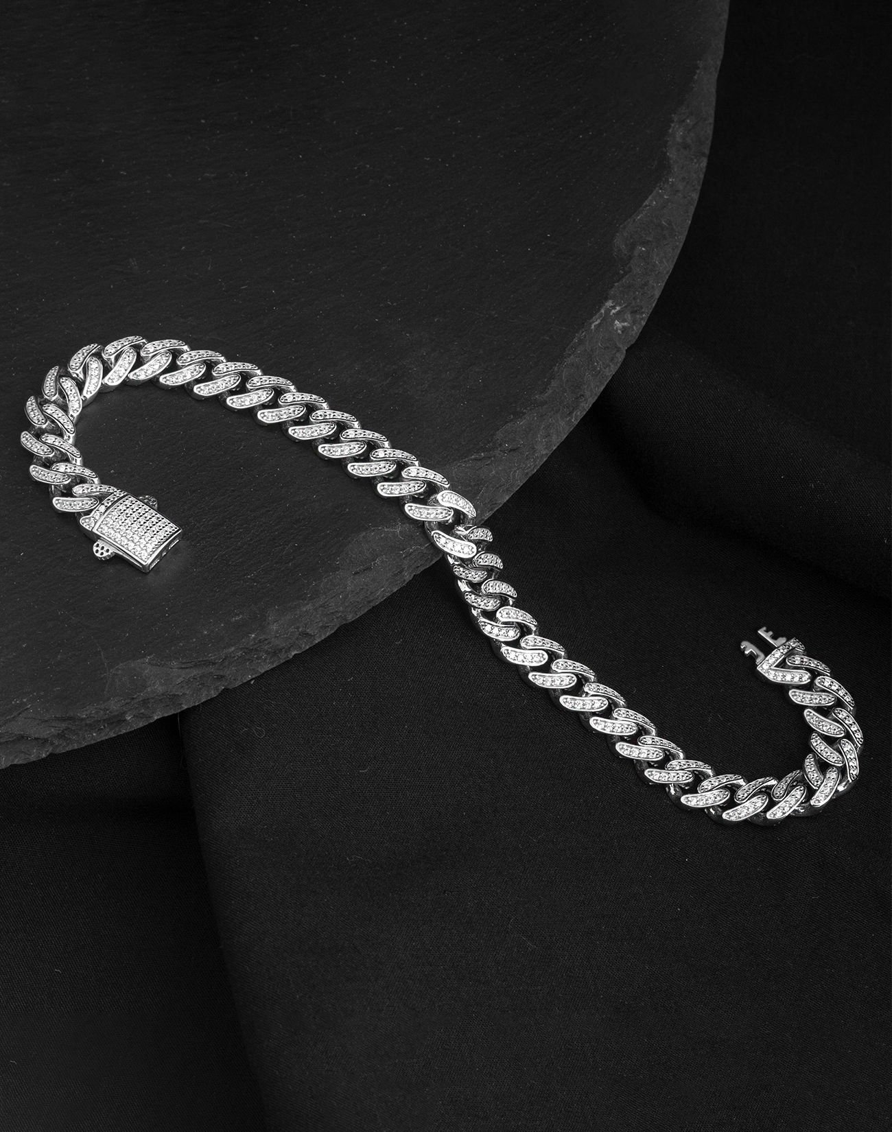 925 Ayar Taşlı Gurmet Gümüş Unisex Bileklik