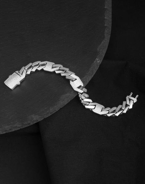 925 Ayar Özel Tasarım Gurmet Gümüş Unisex Bileklik