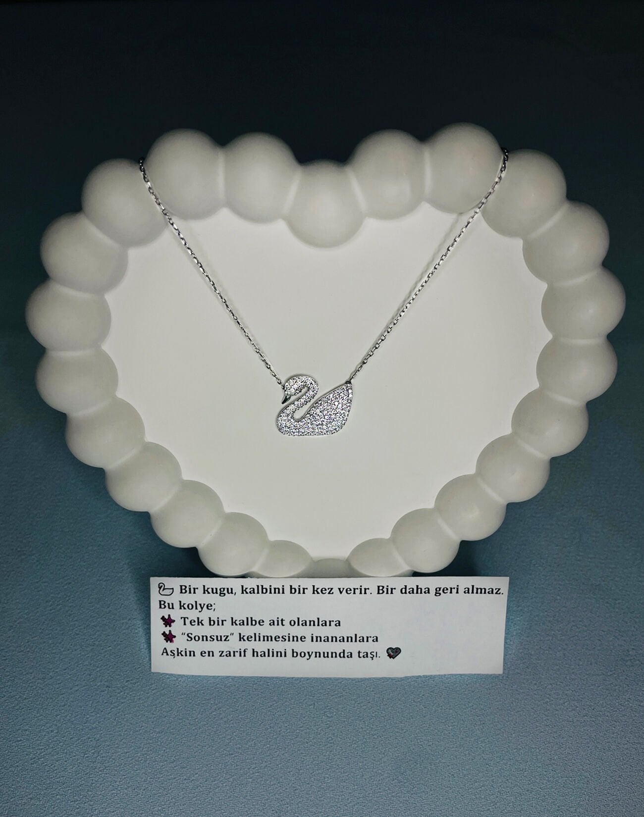 Kuğu Gümüş Kolye