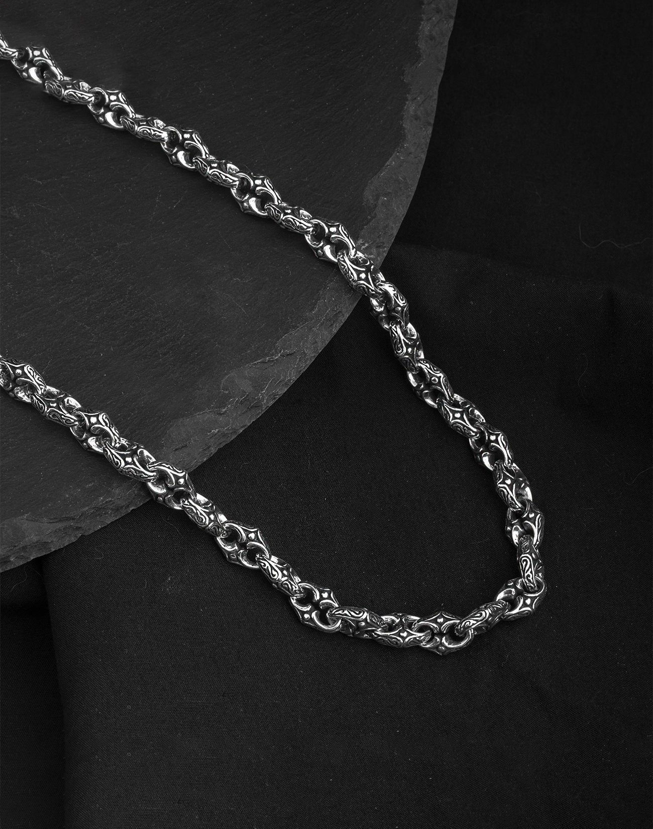 925 Ayar Asil Doku Gümüş Erkek Zincir Kolye