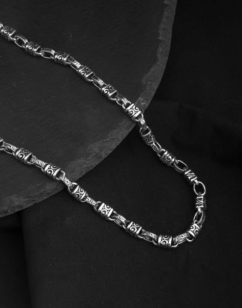 925 Ayar Gizemli Gümüş Erkek Zincir Kolye