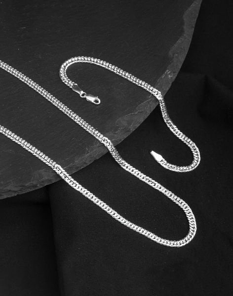 925 Ayar Gurmet Zincir Gümüş Kolye Bileklik Kombin