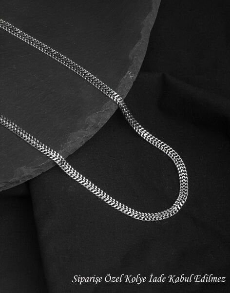 925 Ayar Ezme Oksitli Gümüş Erkek Kolye