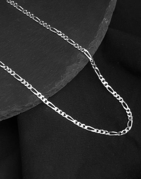 925 Ayar Figaro Zincir Gümüş Erkek Kolye