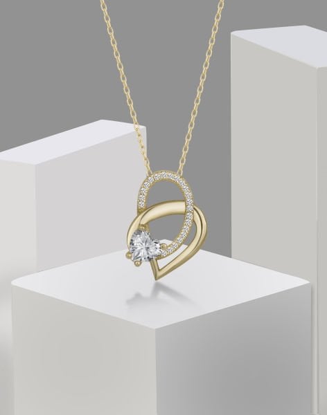 Kördüğüm Gibi Sevgi Gümüş Kolye 14 Ayar Altın Kaplama