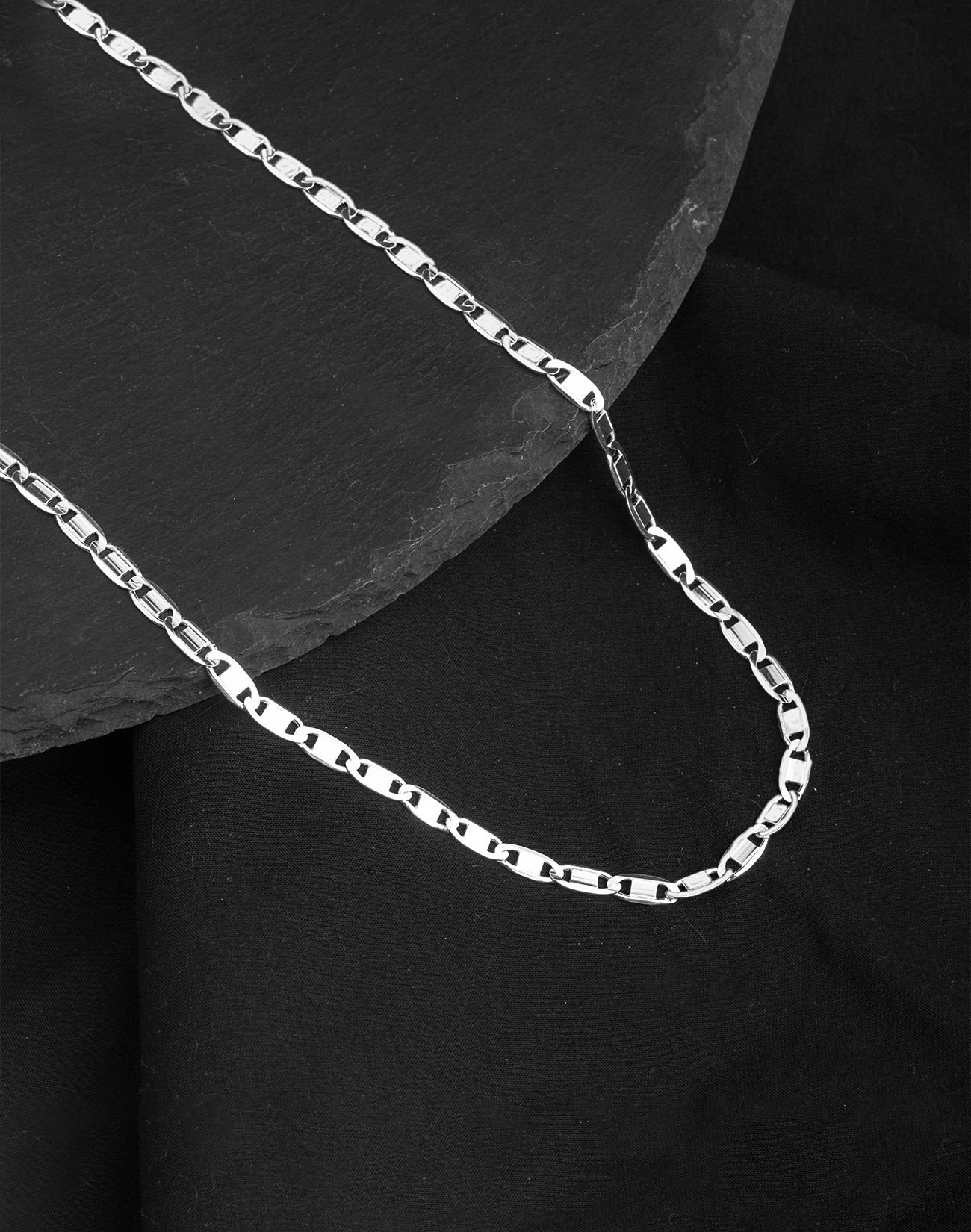 925 Ayar Gümüş Barlı Erkek Zincir Kolye