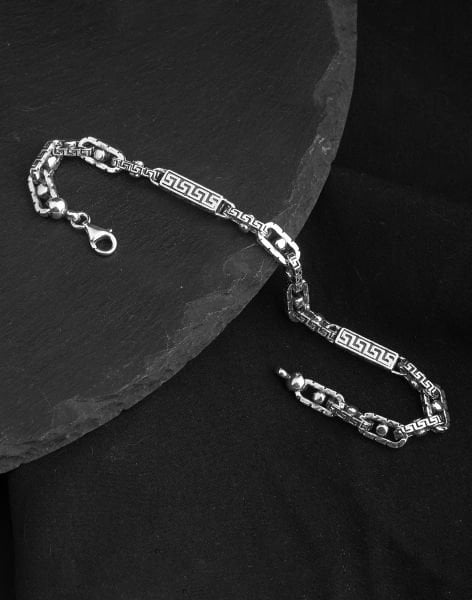 925 Ayar Grek Modeli Gümüş Erkek Bileklik