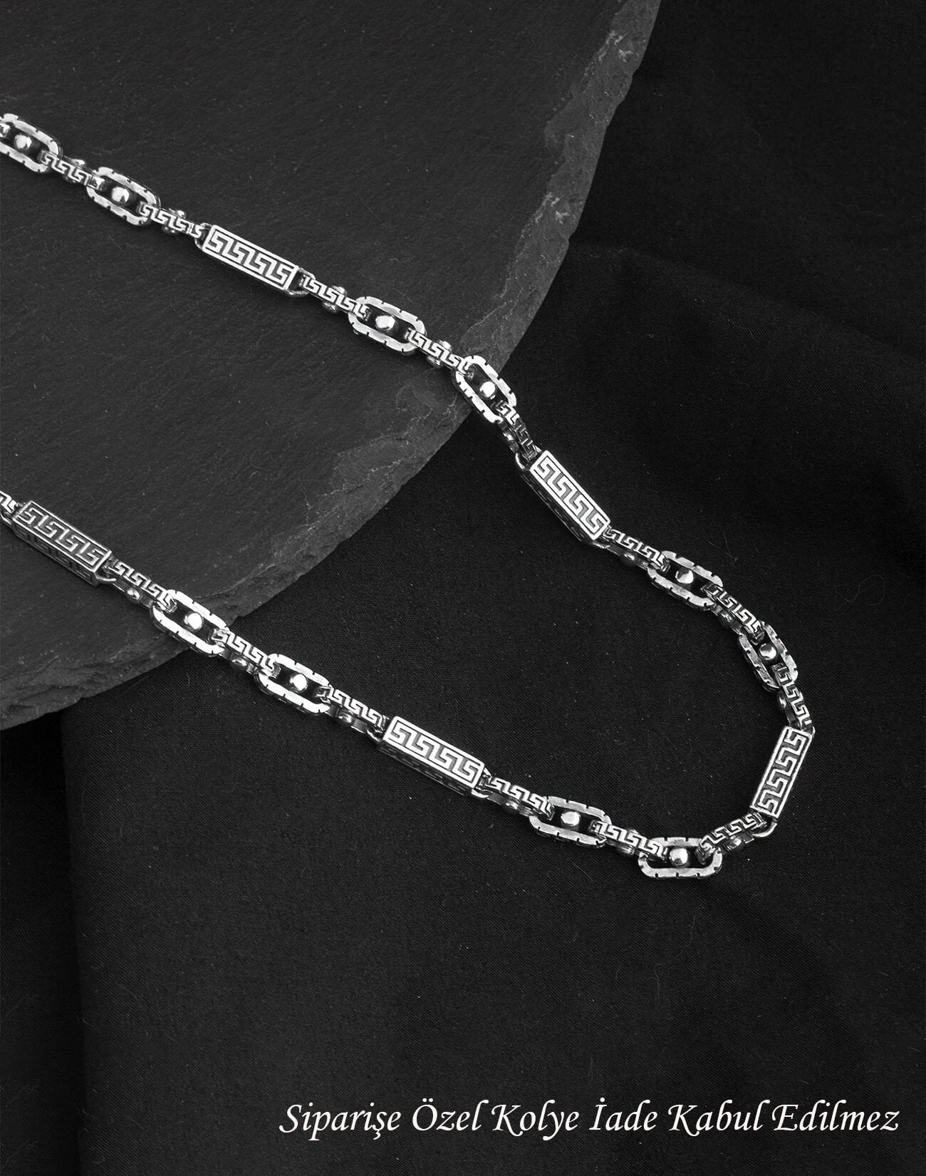 925 Ayar Grek Modeli Gümüş Erkek Kolye