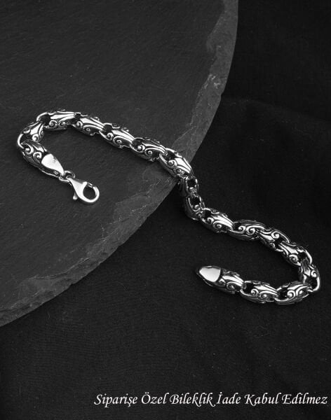 925 Ayar Ejderha Ateşi Gümüş Erkek Bileklik