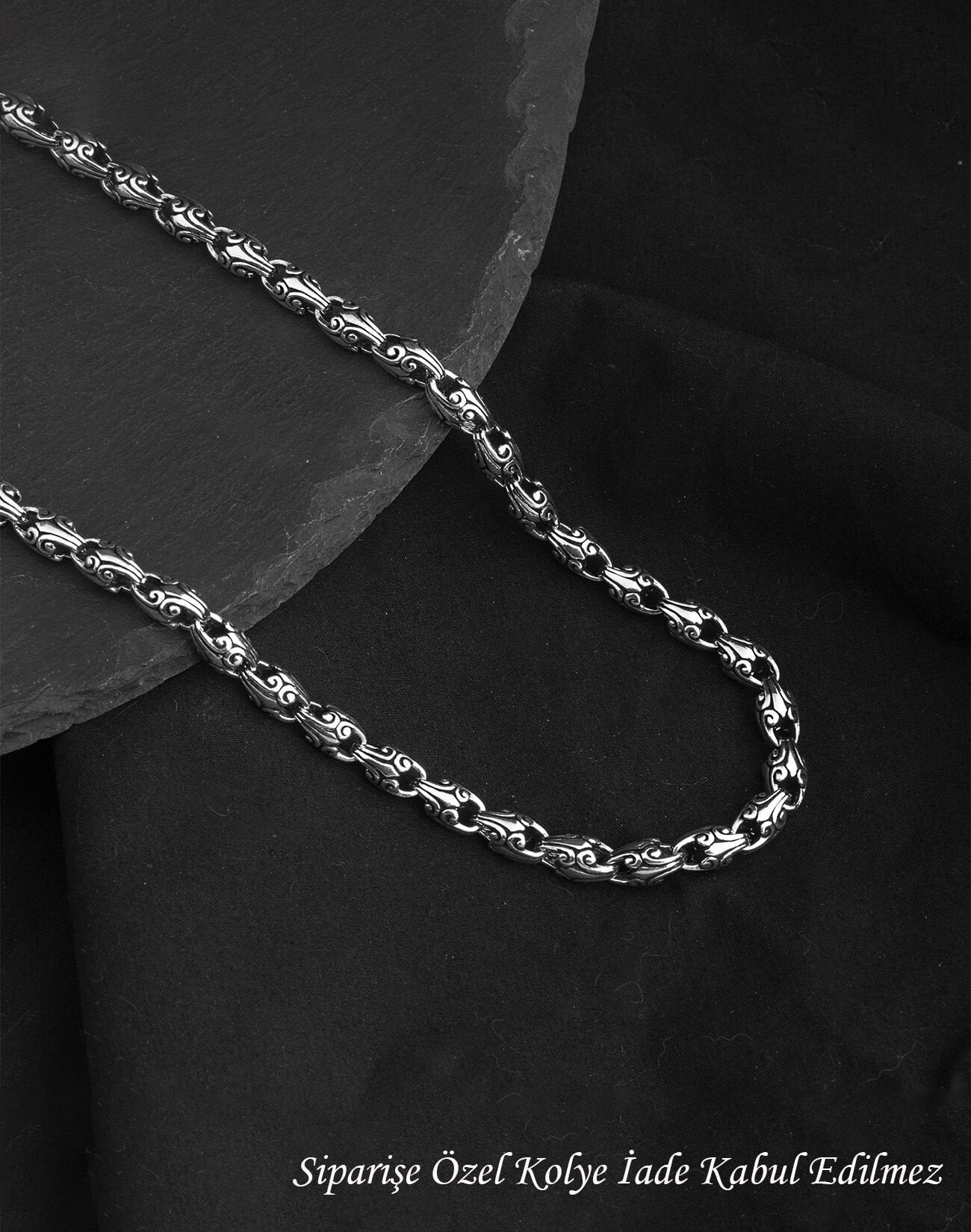 925 Ayar Ejderha Ateşi Gümüş Erkek Kolye