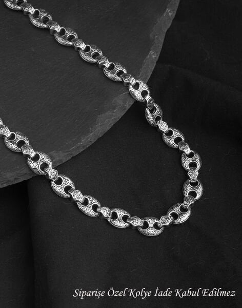 925 Ayar Gemici Modeli Gümüş Erkek Kolye