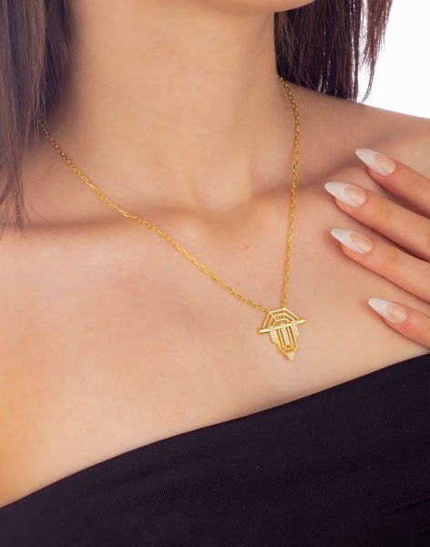 925 Ayar  Leyla Avukat Gümüş Kolye