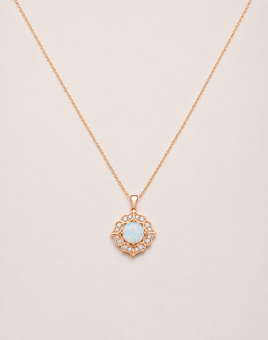 925 Ayar Gümüş Opal Taşlı Sultan Kolye