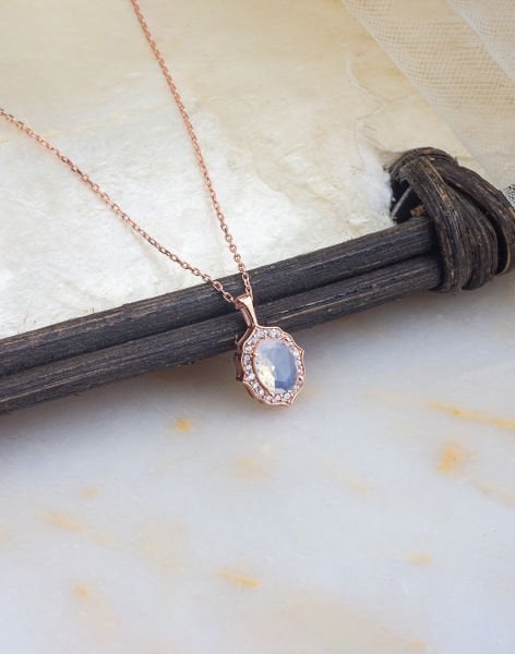 925 Ayar Gümüş Zirkon Taşlı Prenses Kolye